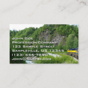 Cartão De Visita Denali Express Trem de Férias Fotografia no Alasca