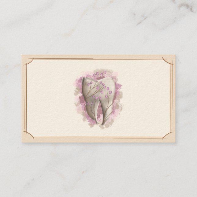 Cartão De Visita Dental Care. Dentista/Dental Assistant. Modelo (Verso)