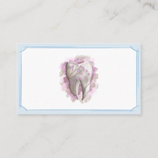 Cartão De Visita Dental Care. Dentista/Dental Assistant. Modelo (Verso)