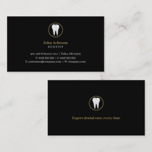 Cartão De Visita Dental elegante Azul