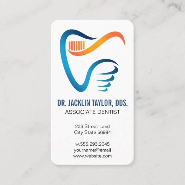 Cartão De Visita Dental Logo | Dentistry Professional (Frente)