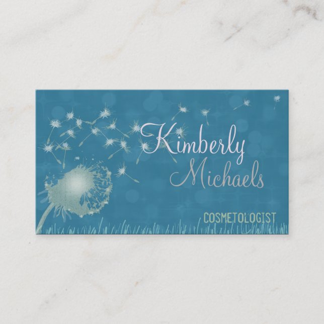 Cartão De Visita Dente-de-leão no vento (Frente)