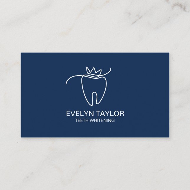 Cartão De Visita Dentes dentárias simples Brancando Busin (Frente)