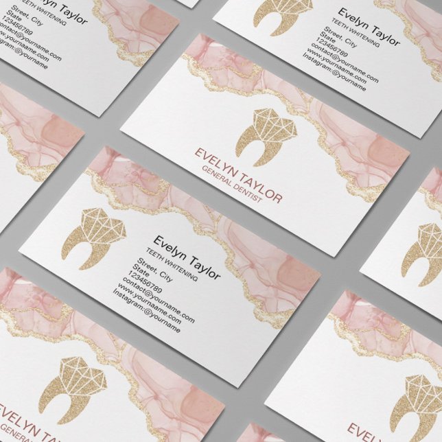 Cartão De Visita Dentes dentários Dentários Brancando Sorriso Ocupa (Criador carregado)