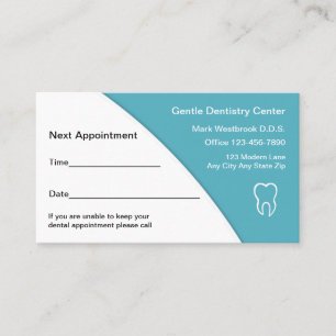 Cartão De Visita Dentist Modern New Appoint Cards Modelo