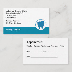 Cartão De Visita Dentist Office Appoint Modelo Design