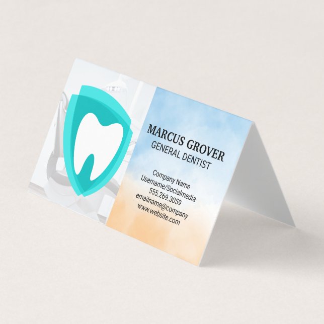 Cartão De Visita Dentist Office | Dental Health Logo (Frente)