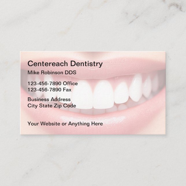 Cartão De Visita Dentist Office Smile Theme Business Cards (Frente)