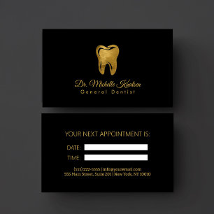 Cartão De Visita Dentist Professional Dental Appoint Dourado