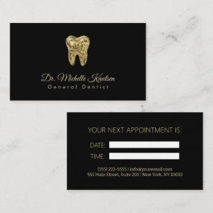 Cartão De Visita Dentist Professional Dental Appoint Dourado