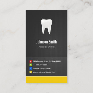 Cartão De Visita Dentista Associado - Criativo Dental Inovador