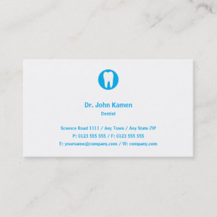 Cartão De Visita Dentista Azul