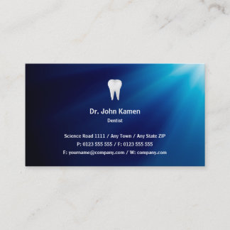 Cartão De Visita Dentista | Azul brilhante