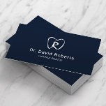 Cartão De Visita Dentista Azul do Logotipo Personalizado Dental do<br><div class="desc">Marinho de logotipo de dente personalizado dentário Cartões de visitas de dentista azul.</div>