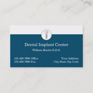 Cartão De Visita Dentista de Implante Dental Projetado Profissional