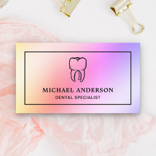 Cartão De Visita Dentista Dentária Dentária Dentária Moderna do 
