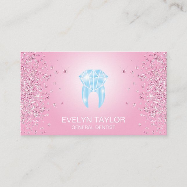 Cartão De Visita Dentista Dentária Dentes Clínicas Brincando (Frente)