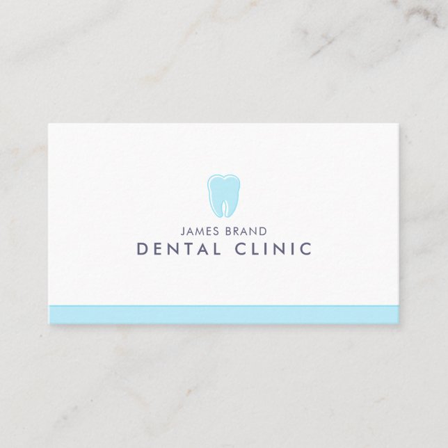 Cartão De Visita Dentista Dentário Minimalista (Frente)
