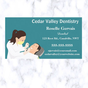 Cartão De Visita Dentista Editável 