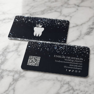 Cartão De Visita Dentista Elegante com Dente Brilhante Odontologi