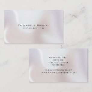 Cartão De Visita Dentista Esmalte Pearlescente