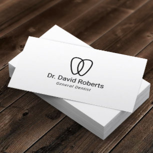 Cartão De Visita Dentista minimalista dental do logotipo do dente