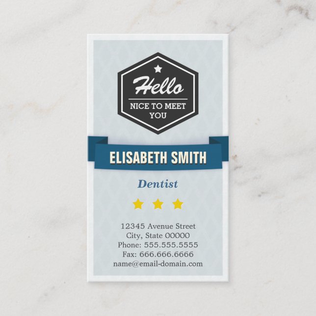 Cartão De Visita Dentista - Na moda criativo (Frente)