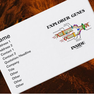 Cartão De Visita Dentro de Genes do Explorer (Replicação do DNA)