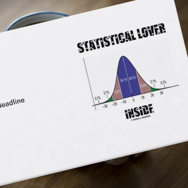 Cartão De Visita Dentro de trevo estatístico (curva de células) (Business card featuring bell curve distribution for any one who loves statistics)