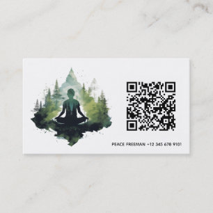 Cartão De Visita Dentro do Silêncio Meditação na Floresta