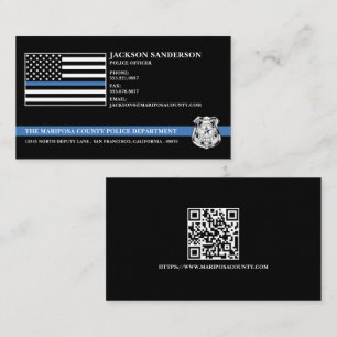 Cartão De Visita Departamento de Polícia Logotipo Personalizado Apl