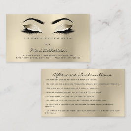 Cartão De Visita Depois das instruções, Lashes Champaigne Ivory