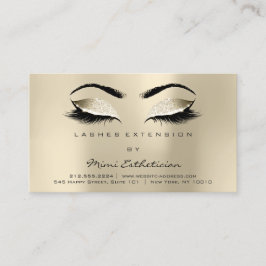 Cartão De Visita Depois das instruções, Lashes Champaigne Ivory