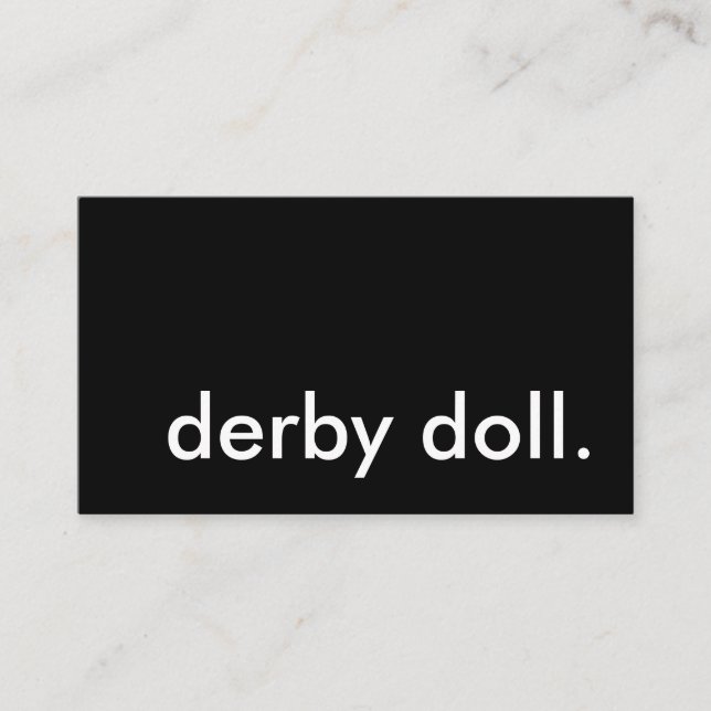 Cartão De Visita derby doll. (Frente)