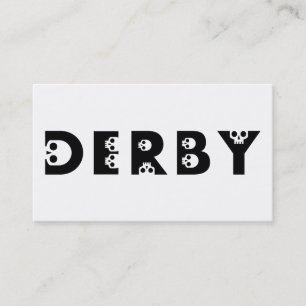 Cartão De Visita derby: skullphabet