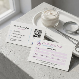 Cartão De Visita Dermatologia Clínica de Negócios   Limpar Compromi