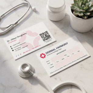 Cartão De Visita Dermatologia Clínica de Negócios   Limpar Compromi