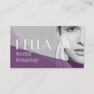 Cartão De Visita Dermatologista de Pele Clara Massagem Facial Spa