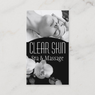 Cartão De Visita Dermatologista de Pele Clara Massagem Facial Spa