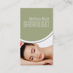 Cartão De Visita Dermatologista de Pele Clara Massagem Facial Spa
