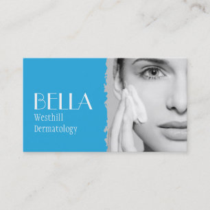 Cartão De Visita Dermatologista de Pele Clara Massagem Facial Spa