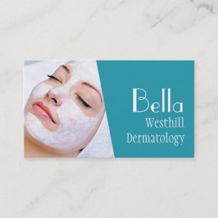 Cartão De Visita Dermatologista de Pele Clara Massagem Facial Spa