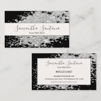 Cartão De Visita Derramar brilhante branco