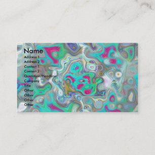 Cartão De Visita Derramar de pintura abstrato