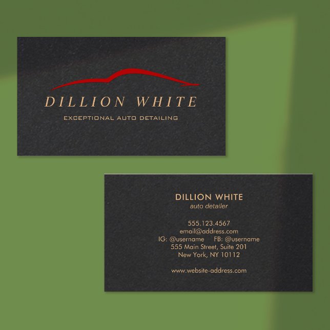 Cartão De Visita Desanexação Automática, Reparo de Carros Preto par (Criador carregado)