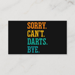 Cartão De Visita Desculpe, Tchau, Tchau, Jogador de Arte, Triplo 20