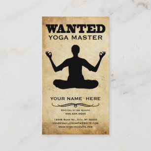 Cartão De Visita desejado: yoga master