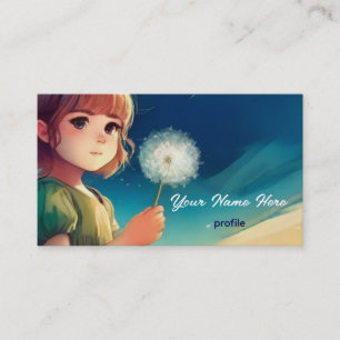 Cartão De Visita Desejo sob as Estrelas – Inspirado em Anime Sonhad