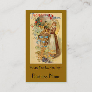 Cartão De Visita Desejos de Ação de Graças