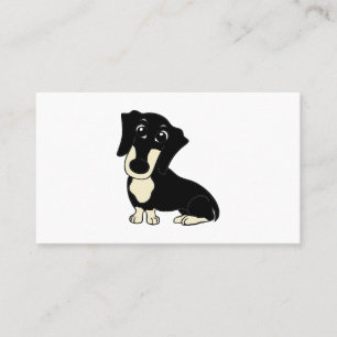 Cartão De Visita desenho animado a preto e creme